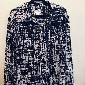 Black/White Long Blouse